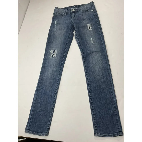 Rock & Republic Jeans Women’s Size 2 Darkwash Skinny “BERLIN” Blue Denim - Picture 1 of 9